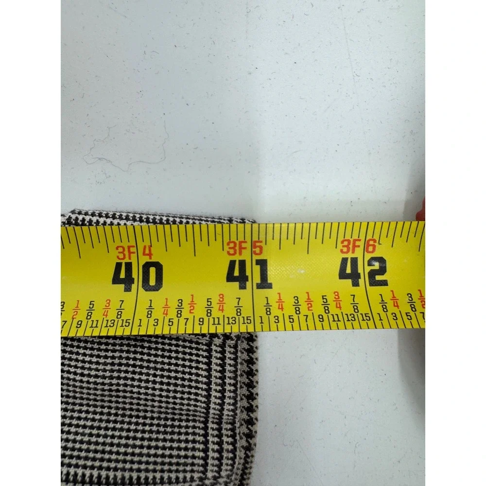 Polo Ralph Lauren Mens 32x30 Glen Plaid Pleated Cuffed Cotton Dress Pants Brown